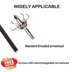 KURUGEILI 12PK 100 Grain Broadheads Judo Points Mixed Set