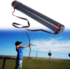 Arrows Quiver Tube Archery Case Back Shoulder Quiver Adjustable 12-24Pcs Arrows