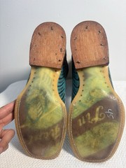 Tin Haul Women’s Size 8.5 Brown & Turquoise Leather Western Cowboy Boots