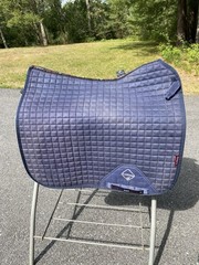 LeMieux ProSport Dressage Suede Quilted English Saddle Pad Navy Blue