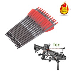 12pcs 7.5″inch Crossbow Bolts Carbon Arrows 2″ Vanes Sports Crossbow Hunting NEW