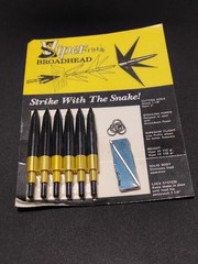Vtg Viper Broadhead Hunting Arrowheads Strike With The Snake in Original Package