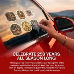 200 Pcs United States 250th Anniversary Stickers – 200 Unique Designs USA Vin…