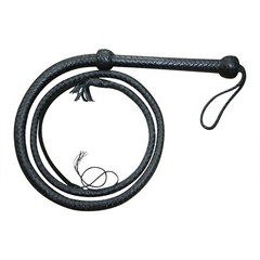 Genuine Real Leather Bull Whip 04 Feet Long 12 Plait Fully Handmade Heavy Whip