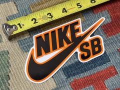 Nike SB Logo 6in Sticker Skateboarding Decal Rare Authentic Black Orange