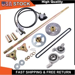 Drift Trike Go Kart Rear Live Axle Kit, Sprocket & Hub, Brake Assembly ATV Quads