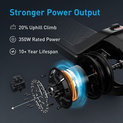 NIU KQi3 Pro with 31 Miles Long Range 350W – Electric Scooter for Adults – Black