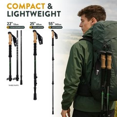 100% Carbon Fiber Trekking Poles by USA Brand – Ultra Strong Lightweight Coll…
