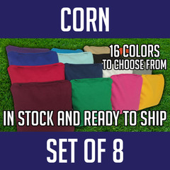 FREE SHIPPING! Set of 8 6″x6″ Premium Solid Color Corn Filled Cornhole Toss Bags