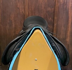 Imported English Black Leather Native Pony Saddle Mountain & Moorland 15” Seat