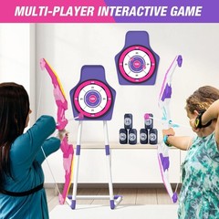 2 Pack Bow and Arrow for Kids 4-6, LED Light Up Archery Set with 24 Suction C…