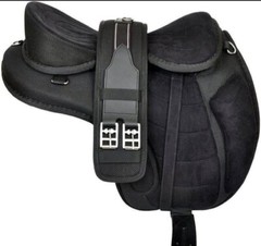 Durable Synthetic Suede Treeless Horse Saddle for Trail & Training Riding .