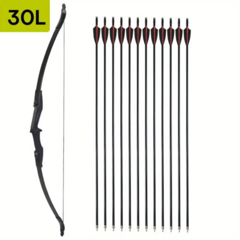57 in Recurve Bow Arrows Set 30lb/40lb Right and Left Hand Archery Takedown Bow