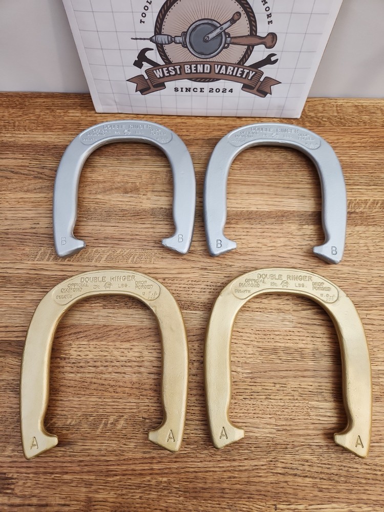 Diamond Double Ringer 2-1/2 LB Horseshoes A & B, Set Of 4, Made In USA