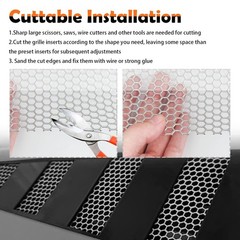 40×13 6mm Honeycomb Grill Mesh Car Grille Inserts for Bumper Aluminum