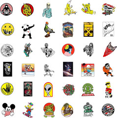 100 PCS Cool Stickers Pack,Vinyl Waterproof Stickers for Water Bottles Skateboar