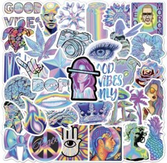 Mixed VSCO Holographic Cartoon Stickers Luggage Skateboard DIY Cute Graffiti
