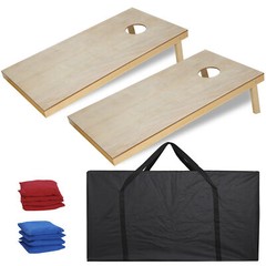 UNFINISHED Wooden Cornhole Bean Bag Toss Game Set Lawn Backyard Playset 4 x 2FT