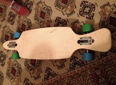 Custom Design Longboard Skatebord Deck Complete Powder-Coated Trucks