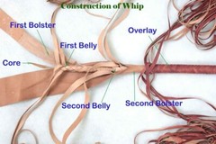 Cow Hide Leather Bullwhip 04 Feet, 16 Plaits Custom WHIP Belly and Bolster