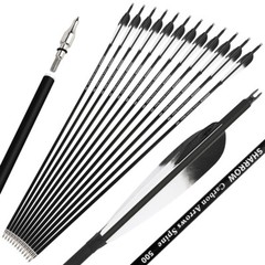 28″ 30″ 31″ Carbon Arrows SP500 100gr Screw Archery Compound Recurve Bow Hunting