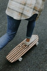 Striped Cruiser Skateboard Longboard – Southpaw Board Co. Built in USA