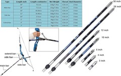 ZSHJGJR Archery Bow Stabilizer Balance Bar Rod System 3-30 Inch Carbon Fiber
