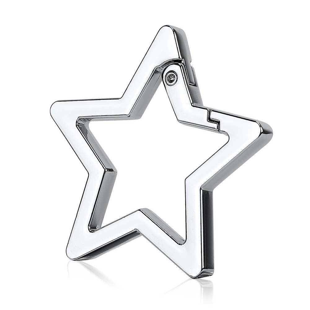 Star Shaped Carabiner, Carabiner Clip for 1.61×1.61×0.16 inch, silver