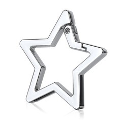 Star Shaped Carabiner, Carabiner Clip for 1.61×1.61×0.16 inch, silver