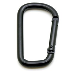 Pack of 6 pcs 3″ Heavy Duty Carabiner Spring Belt Clip Key Chain D Shape Black