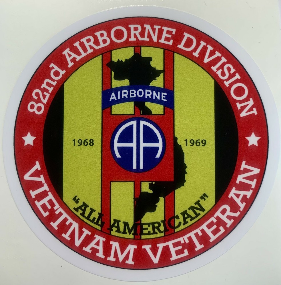 US Army 82nd Airborne Division Vietnam Veteran «All American» Sticker New D208