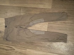 Devon Aire X-Wear Tan Sand Knee Patch Pull On Breeches Pants L Large