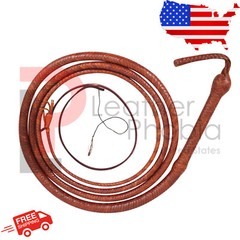 Kangaroo Hide Leather BULL WHIP 04 Feet Long 16 Plaits Indiana Jones Bullwhip