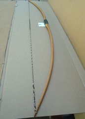 Vintage Wolverine English Style Long Bow 63, in. x 25 lb. R/H (Item #1)