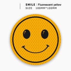 Reflective Smiley Face Sticker Self Adhesive Car Bicycle Decorative Sticker 10cm