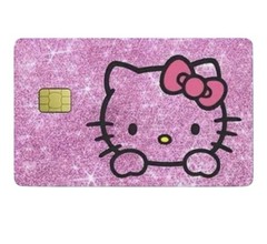 3 PACK HELLO KITTY PINK PURPLE SILVER Credit Debit Card Skin Cover Set Lot