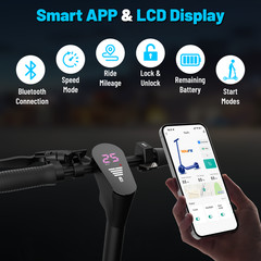 Electric Scooter Adults 19MPH 21Miles Range 10»Tire 350W E-Scooter