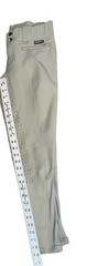 Kerrits Affinity Ice Fil Full Seat Breech XS Sand Light Green Silicone Grip Hors