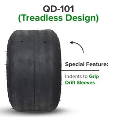 10×4.50-5 Tubeless Slick Pneumatic Tire for Drift Trike and Go-Kart Parts (Qind)