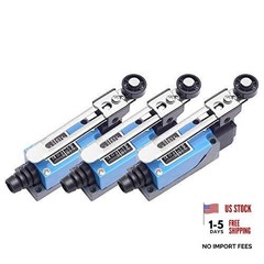 DEVMO 3pcs ME-8108 Momentary Limit Switch Adjustable Roller Lever Arm NC-NO