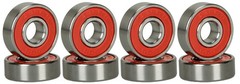 8 Skateboard Longboard Bearings PRECISION ABEC 9 RED SHIELD