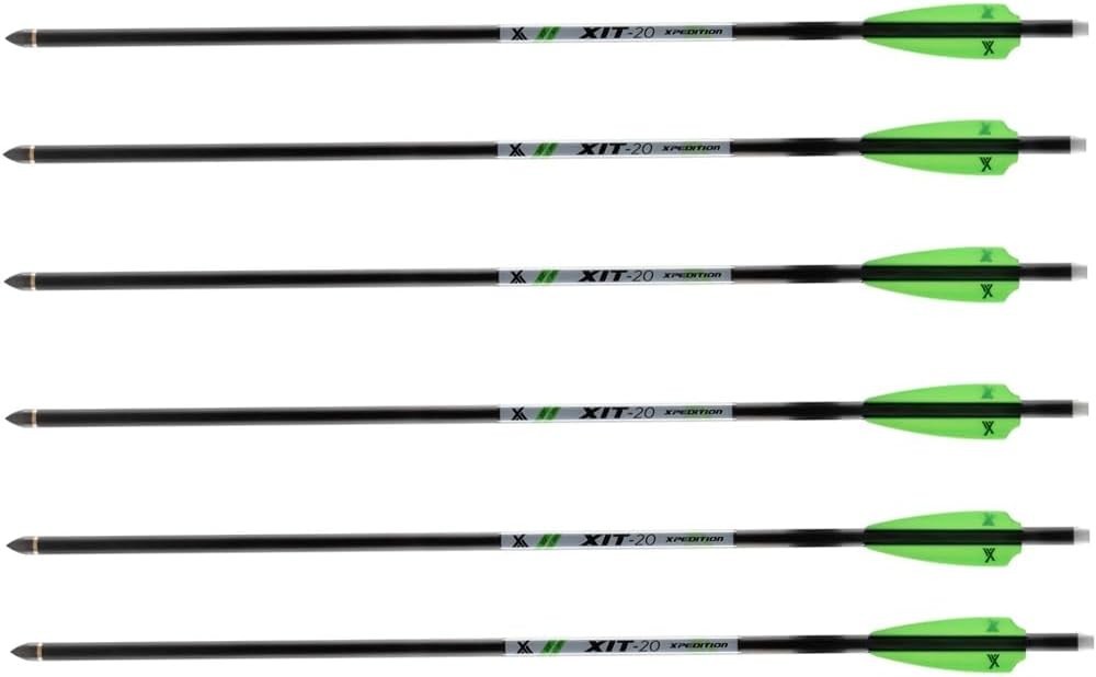 Xpedition XIT-20 20″ Crossbow Bolts 6-Pack Carbon Arrows for 390X 410X 400X 420