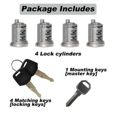 4 Pack Lock Cores for Yakima SKS Car Roof Rack System 4 Pack, Multicolor