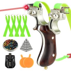 JTXCDFHMJ Slingshot,Stainless Steel Slingshot Flat Leather High-Precision Pro…