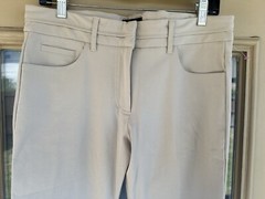 Le Fash Womens Beige Tan Knee Patch Horseback Riding Pants Breeches Sz 32R Swiss