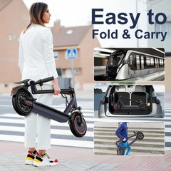 Adults City Commute Electric Scooter, 10″ 500W 22Mph E-Scooter APP 22Miles Range