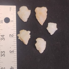 Native American arrowheads found in King George Virginia by Rappahannock River