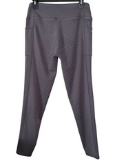 Piper by SmartPak Warm Riding Pants Gray Medium M Leggings Equine Pockets