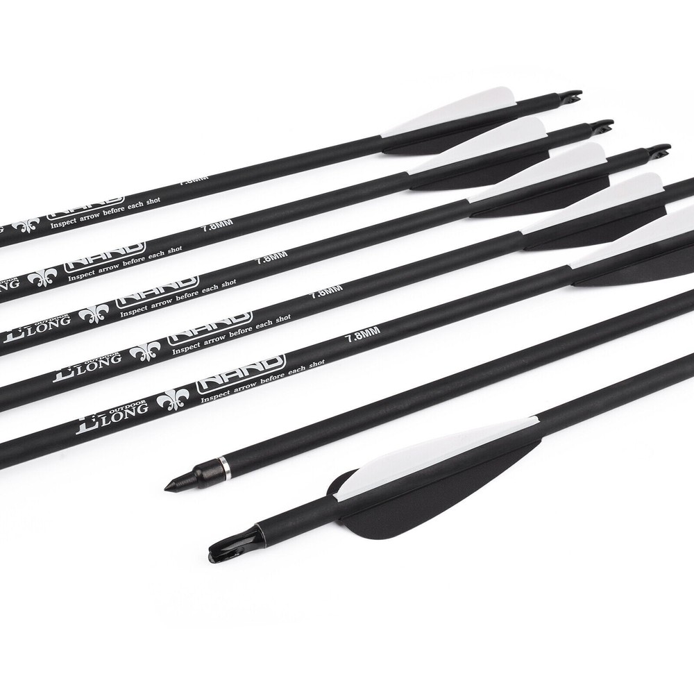 Archery Hunting Carbon Arrows for Recurve Compound Bow Target Practice Outdoor