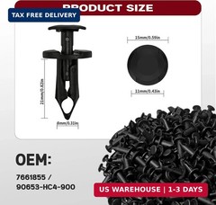 Xislet 200Pcs Polaris Push Pins, UTV Nylon Fender Clips & Body Rivets with Tool,